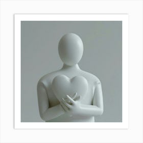 Person Holding A Heart Art Print