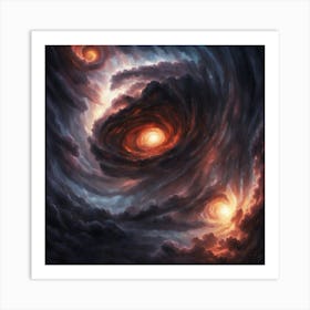 Galaxy In The Clouds Art Print