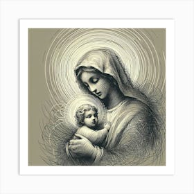 Mary And Child Art Print