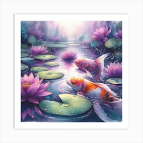 Koi Pond 5 Art Print