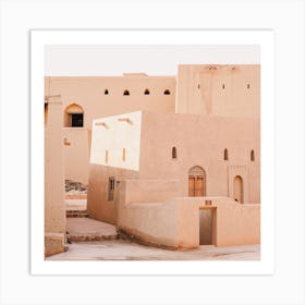 Pastel Building Square Art Print