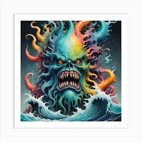 Evil Octopus Art Print