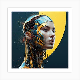 Cyborg Woman Art Print