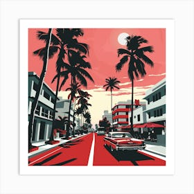 Miami Cityscape 3 Art Print