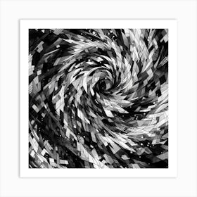 Black and White Abstract Art 249 Art Print