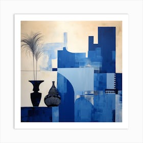 Blue Vases 1 Art Print