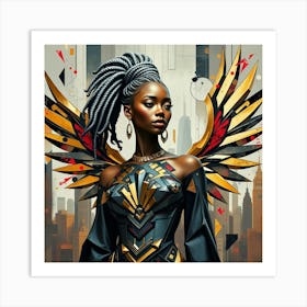 Black Woman With Wings Art Print