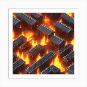 City On Fire Art Print