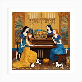 'The Girls At The Piano' Art Print