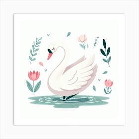 A swan ballerina 2 Art Print