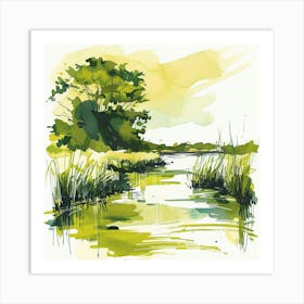 Watercolour Painting Art Print