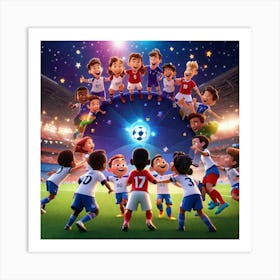 Soccer Players Art Print