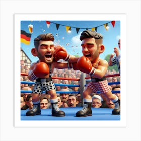 Boxing Match 3 Art Print