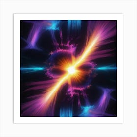 Plasma Explosion Glitch Art 5 Art Print