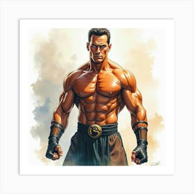 Mortal Kombat Ninja Fighter Concept Art (544) Art Print