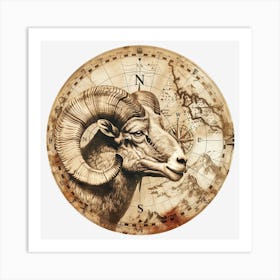 Aries zodiac sign png Art Print