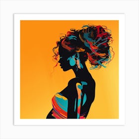 Silhouette Of A Woman 3 Art Print