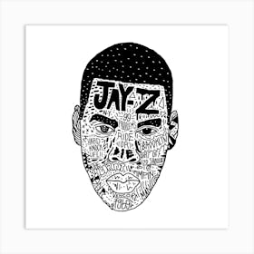 Jay Z Square Art Print