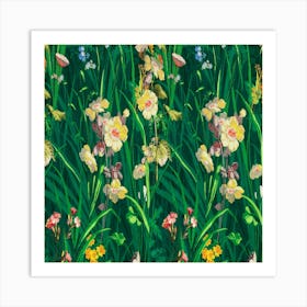 Flowers In The Grass Art Print