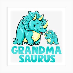 Grandma Saurus Dinosaur Funny Grandmasaurus For Nana Art Print