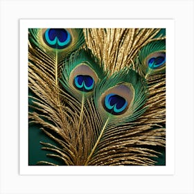 Peacock Feathers 5 Art Print