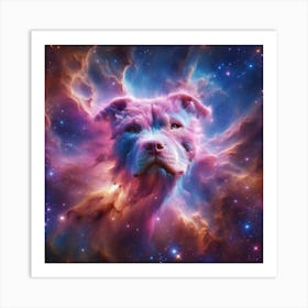 Nebula Dog Art Print