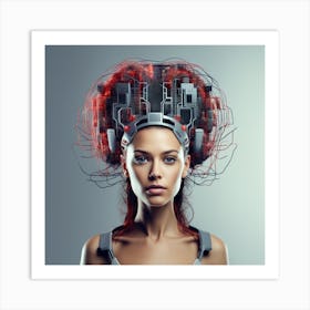 Futuristic Woman 113 Art Print