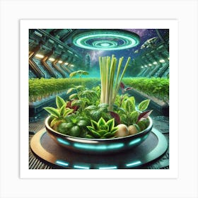 Hydroponic Malunggay Tanglad Scifi Art Print