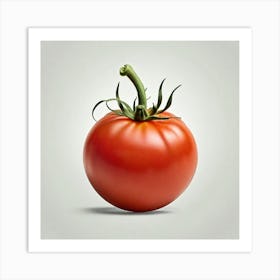 Tomato On White Background Art Print