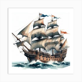 Ship of Flying Dutchman 1 Art Print