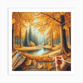 Autumn forest 3 Art Print