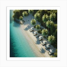 Aerial View Of A Tropical Island Poster