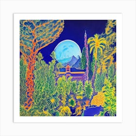 'The Moon In The Garden' Art Print