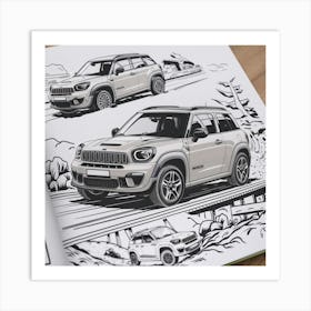 Mini Countryman Coloring Book Art Print