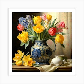 Tulips In A Vase 2 Art Print