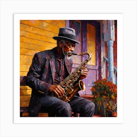 Saxophone Player 17 Art Print