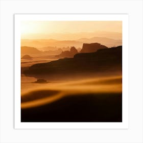 Sunset In The Desert 1 Art Print