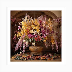 Orchids In A Vase 1 Art Print