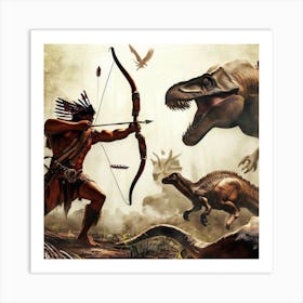 Prehistoric Hunter Art Print