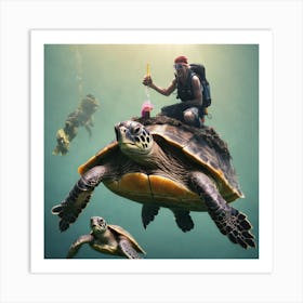 Turtleride Art Print