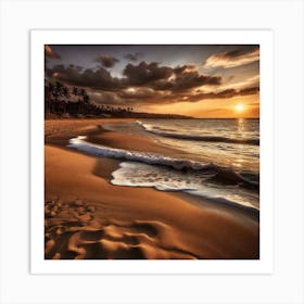 Sunset On The Beach 739 Art Print