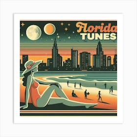 Florida Tunes Vintage Poster Art Print