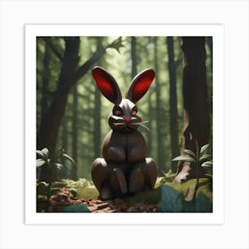 Rabbit In The Woods 29 Art Print