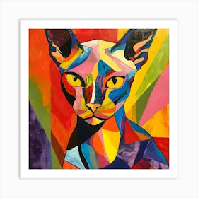 Kisha2849 Picasso Style Hairless Cat No Negative Space Full Pag A39a1de6 Ca0b 4f21 B1c8 317eabf7dfe2 Art Print