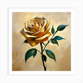 Golden Rose 1 Art Print