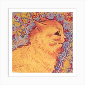 Cat Profile, Louis Wain 1 Art Print