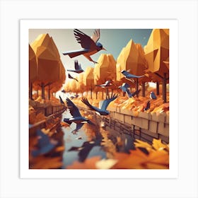 Low Poly Art 3 Art Print