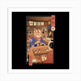 Sushi Meowster Art Print