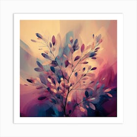 Abstract Plant Painting 6 Art Print