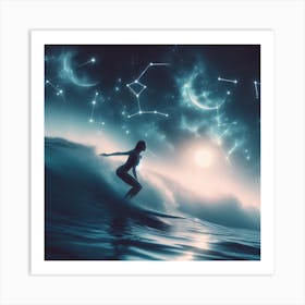 Surfering under the Zodiac 3 Art Print